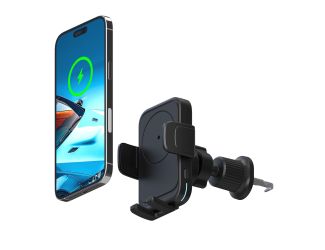 Energy Core Go - Wireless Charging Auto-Fit Car Windshield & Vent Mount - 15W - with Car Charger
