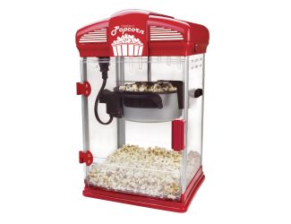 Theater Crazy Stiring Oil Popcorn Maker w/ Stainless Steel Kettle Red
