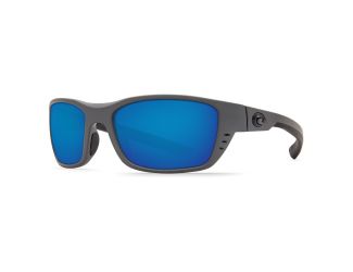 Whitetip Polarized Sunglasses - Matte Gray/Blue Mirror