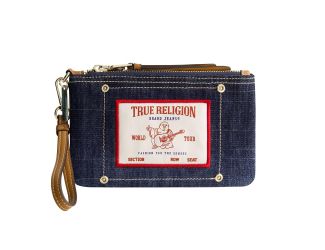 Buddha Patch Denim Wristlet