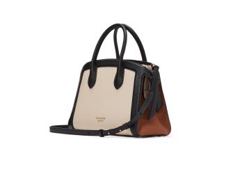 Knott Colorblocked Medium Zip Top Satchel - Allspice Cake Multi