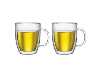 2pc Bistro Double Wall 15oz Mug Set