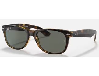 Ray-Ban New Wayfarer Unisex Sunglasses Polarized Size 55-Tortoise