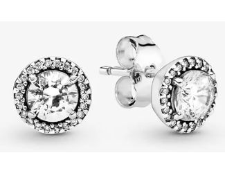 Round Sparkle Stud Earrings