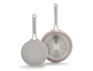 Nova 2pc Ceramic Nonstick Fry Pan Set Clay
