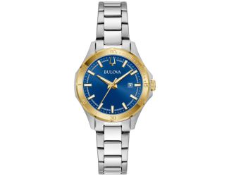 Ladies Corporate Collection Gold & Silver-Tone Stainless Steel Watch Blue Dial