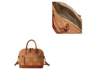 Monogram Domed Zip Satchel