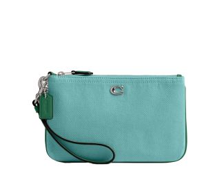 Colored Dyed Denim Small Wristlet - Ivy/Silver