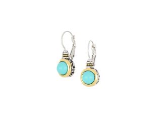 Perola Turquoise French Wire Earring. 1-1/8"L x 1/2"W