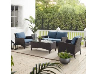 Kiawah 4Pc Outdoor Wicker Conversation Set