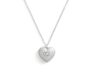 Signature C Heart Pendant - Rhodium
