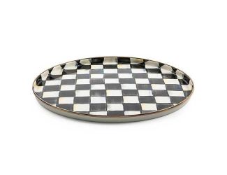 rosy check round tray