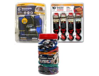 CargoLoc 18-Piece Bungee Pack & Ratchet Tie-Down Package