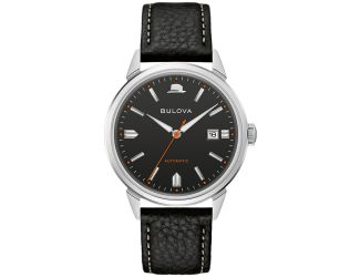Frank Sinatra- Men's Automatic with Black Leather Strap and Black Dial