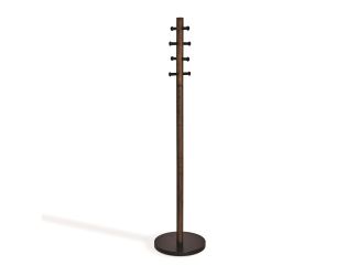 Pillar Coat Rack Blk/Walnut