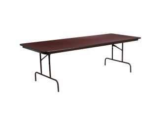8-Foot Mahogany Melamine Laminate Folding Banquet & Catering Table