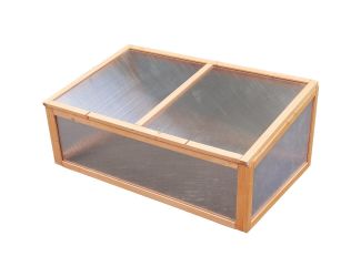 39-In. Wooden Portable Cold Frame Mini-Greenhouse, Cedar Finish