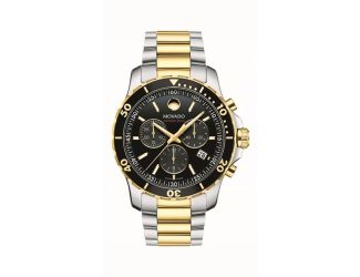 Mens Series 800 Black & Gold Performance Steel Chronograph Watch Black Dial