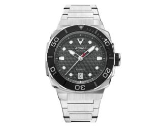 Men's Seastrong Diver Extreme Automatic Stainless Steel Watch Black Dial