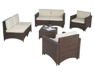 Studio Shine Loveseat, 2 Armchairs, 2 Armless Chairs & Coffee Table Set