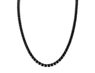 Icon Sterling Silver Tennis Necklace - Black Plated