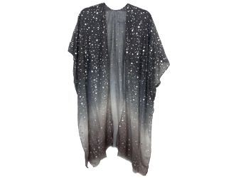 Ombre Kimono With Foil Specks