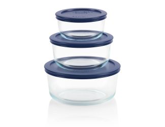 6pc Simply Store Round Glass Storage Set