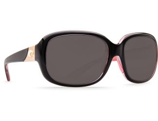 Gannet Sunglasses - (Frame) Shiny Black, Hibiscus; (Lens) Gray, 580P