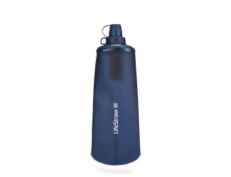 Peak 1L Collapsible Squeeze Bottle w/ Filter Mountain Blue
