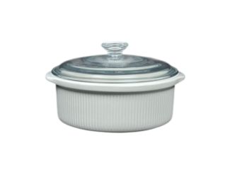 1.5Qt / 7.75" Ceramic Casserole Dish with Glass Lid
