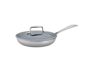 Clad CFX 9.5" Stainless Steel Nonstick Ceramic Fry Pan w/ Lid
