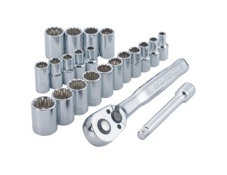 22pc 1/4" 6 Point Universal Socket Set