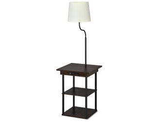 DecorTech End Table with Lamp and Power Station