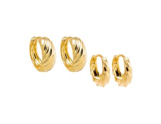 Solid Huggie Earring Combo Set