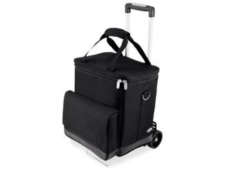 Cellar Wine Cooler with Trolley - Black with Gray Accents