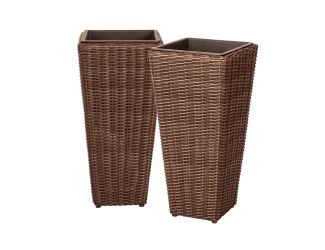 Alto 2pc Wicker Planter Set
