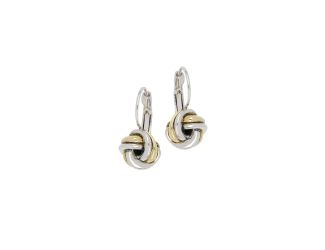 Infinity Knot Two Tone French Wire Earrings