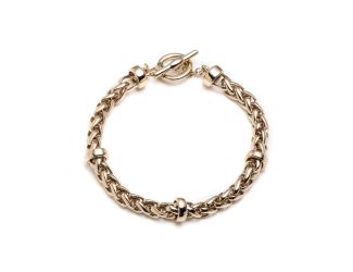 Gold Braided Chain Bracelet