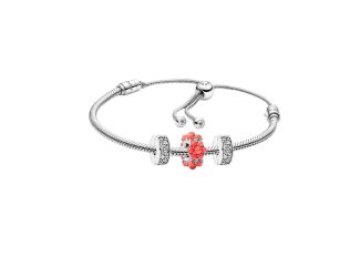 Coral Clusters Bracelet Set Size 7.1"