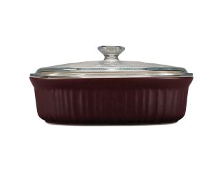 French Colors 2.5qt Oval Baking Dish w/ Lid Cabernet