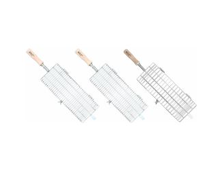 Rotisserie Baskets Compatible with 3-Skewer and 5-Skewer Portable Gas Rotisserie BBQ Grills, Set of