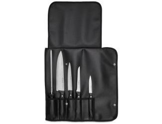 6pc Gourmet Chef's Starter Set w/ Knife Roll