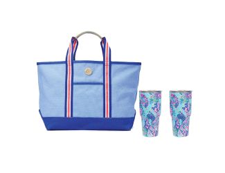 Mercato Blue Peri Tote/(2) Tumbler Combo