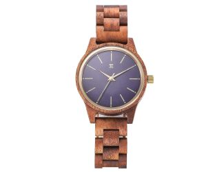 Blue Sapphire - Walnut Wood Watch Wooden Watch 42mm