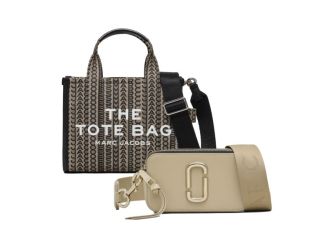 Monogram Tote w/ Khaki Snapshot Set