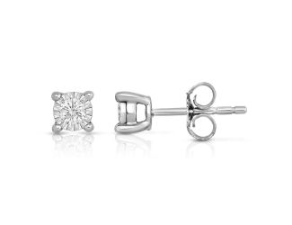 Diamond Solitaire .20twt Stud Earrings