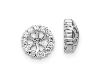 14K White Gold Lab Grown Diamond 1/4ctw Earring Jackets