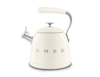 SMEG 50's Retro Style Aesthetic Whistling Kettle - Cream