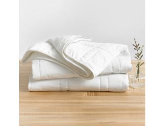 12lb Weighted Throw Blanket- Pebble White