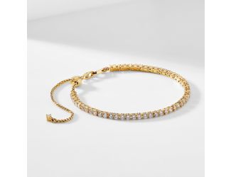 Love All Tennis Slider Bracelet Gold